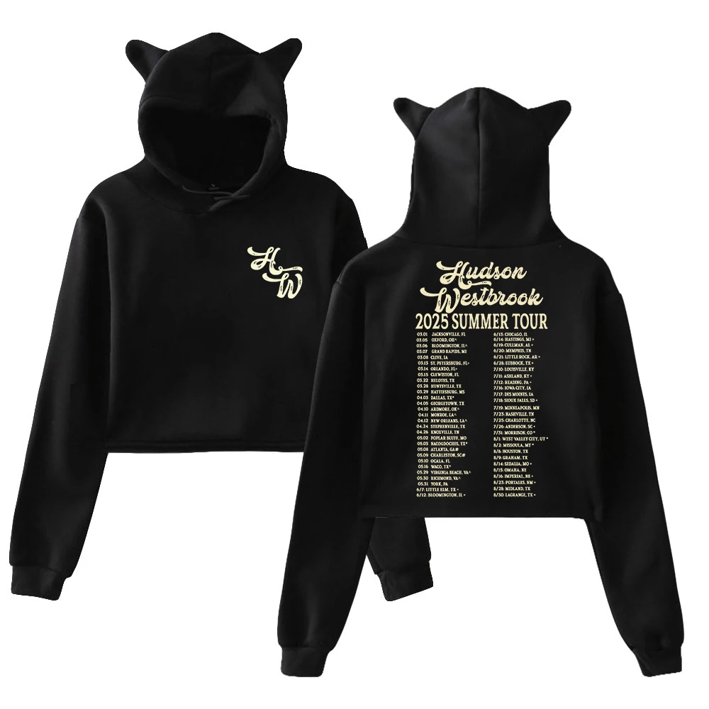 Hudson Westbrook 2025 Summer Tour Hoodie Female Cat Ears Hooded Sweatshirts Long Sleeve Crop Top Women's Clothes
Hudson Westbrook 2025 Summer Tour Hoodie Female Cat Ears Hooded Sweatshirts Long Sleeve Crop Top Women's Clothes