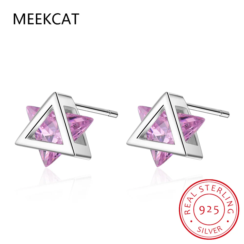 Triangle Cut Created Pink Sapphire 925 Sterling Silver Geometric Stud Earrings for Women Gemstone Fine Jewelry Statement Gift
Triangle Cut Created Pink Sapphire 925 Sterling Silver Geometric Stud Earrings for Women Gemstone Fine Jewelry Statement Gift