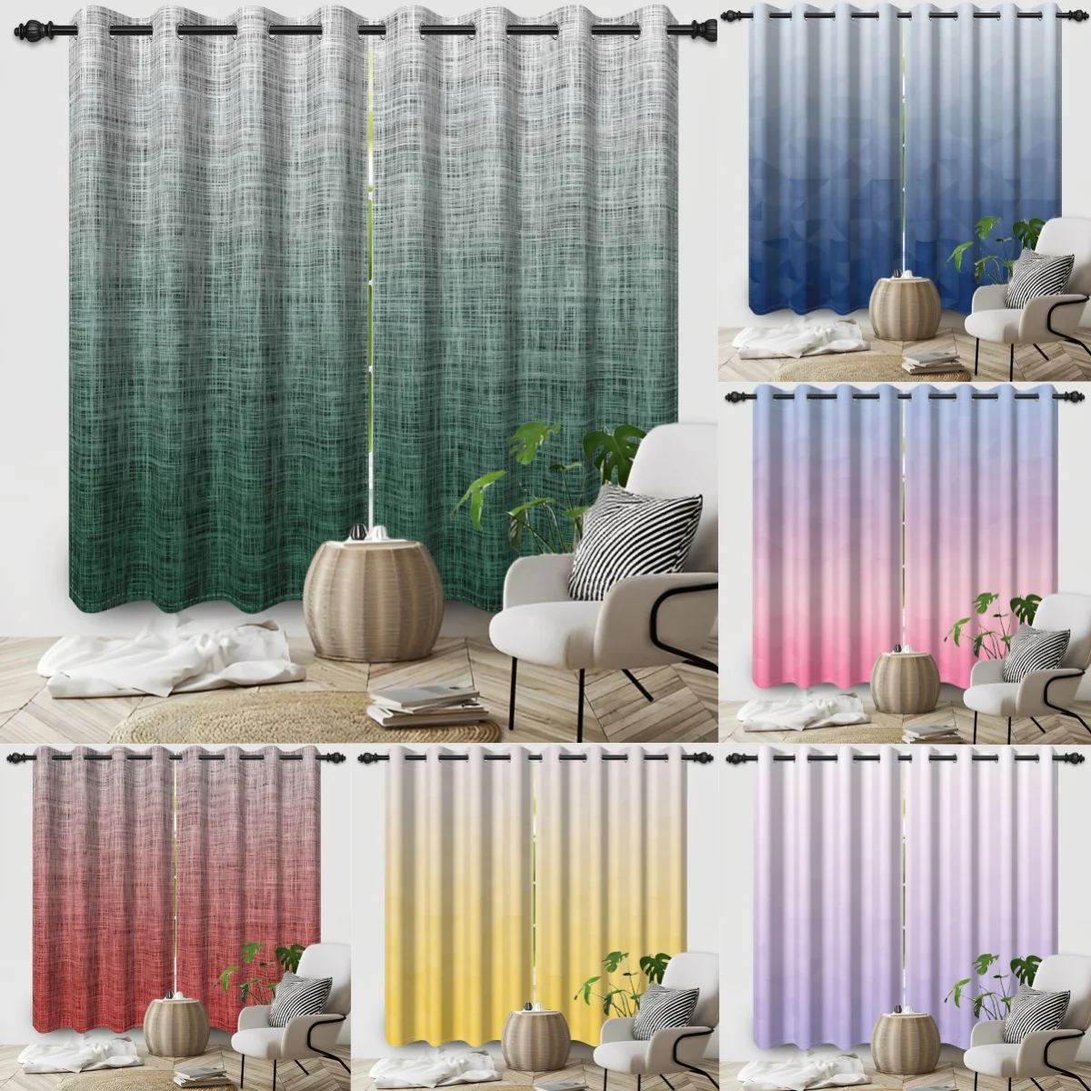 Gradient Curtains Geometric Texture Shape Printing Modern Retro Style Living Room Bedroom Blackout 2 Panel Set Window Drapes
Gradient Curtains Geometric Texture Shape Printing Modern Retro Style Living Room Bedroom Blackout 2 Panel Set Window Drapes