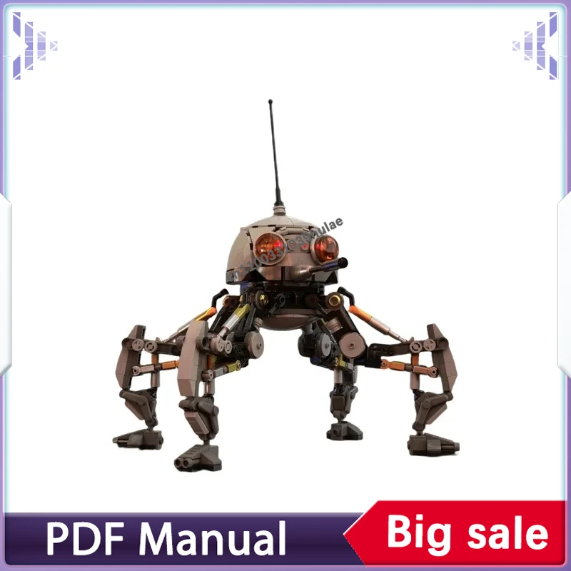 Набор строительных блоков MOC «Паучиный дроид-гном» (544 детали), модель научно-фантастического боевого робота, конструктор, декоративная игрушка для демонстрации
Набор строительных блоков MOC «Паучиный дроид-гном» (544 детали), модель научно-фантастического боевого робота, конструктор, декоративная игрушка для демонстрации