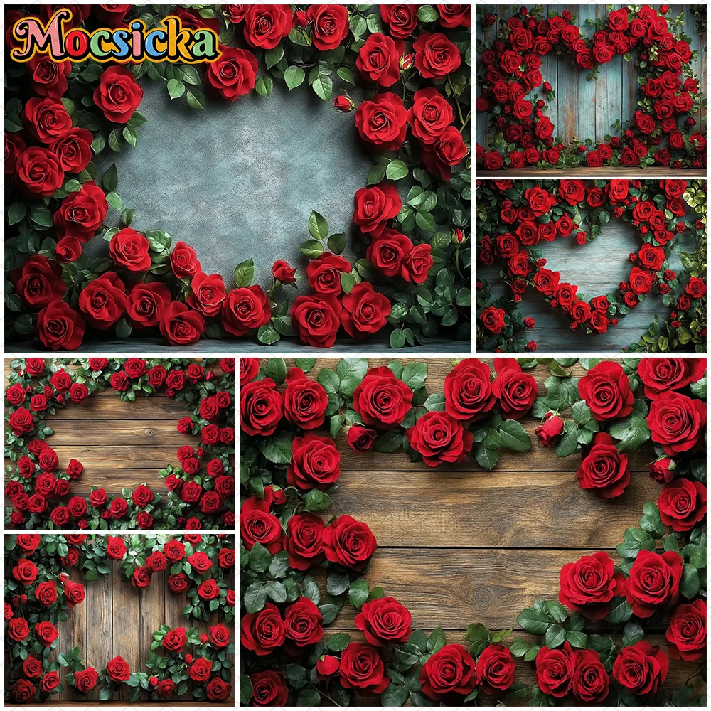 Mocsicka Red Love Rose Background Valentine's Day Party Flower Plank Wall Wedding Decorations Photography Backdrop Studio Banner
Mocsicka Red Love Rose Background Valentine's Day Party Flower Plank Wall Wedding Decorations Photography Backdrop Studio Banner