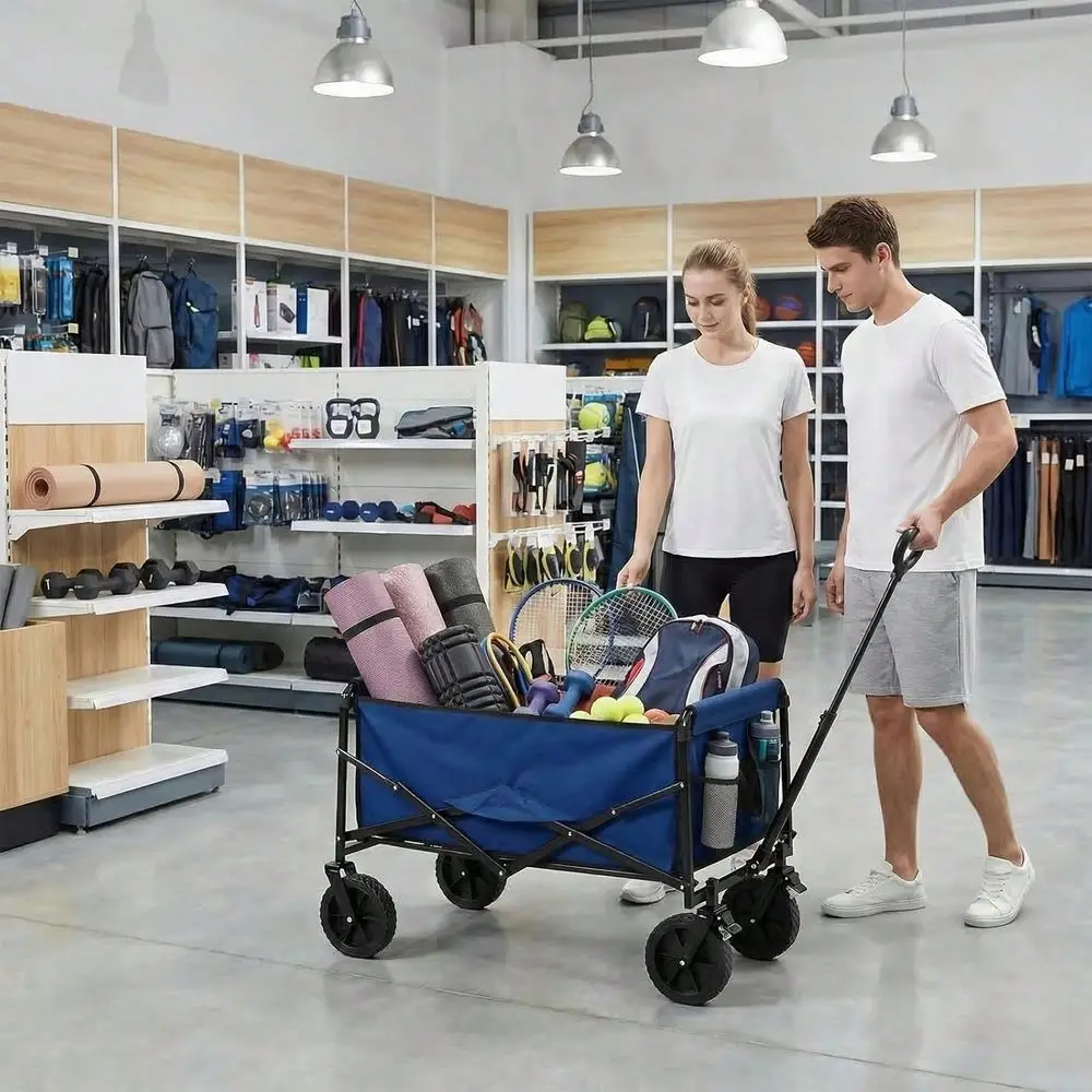 Wagon Cart, 102L Heavy Duty Folding Utility Wagon, 330lbs Load Capacity With Lockable Brake Wheels, Flexible Handle Portable St
Wagon Cart, 102L Heavy Duty Folding Utility Wagon, 330lbs Load Capacity With Lockable Brake Wheels, Flexible Handle Portable St