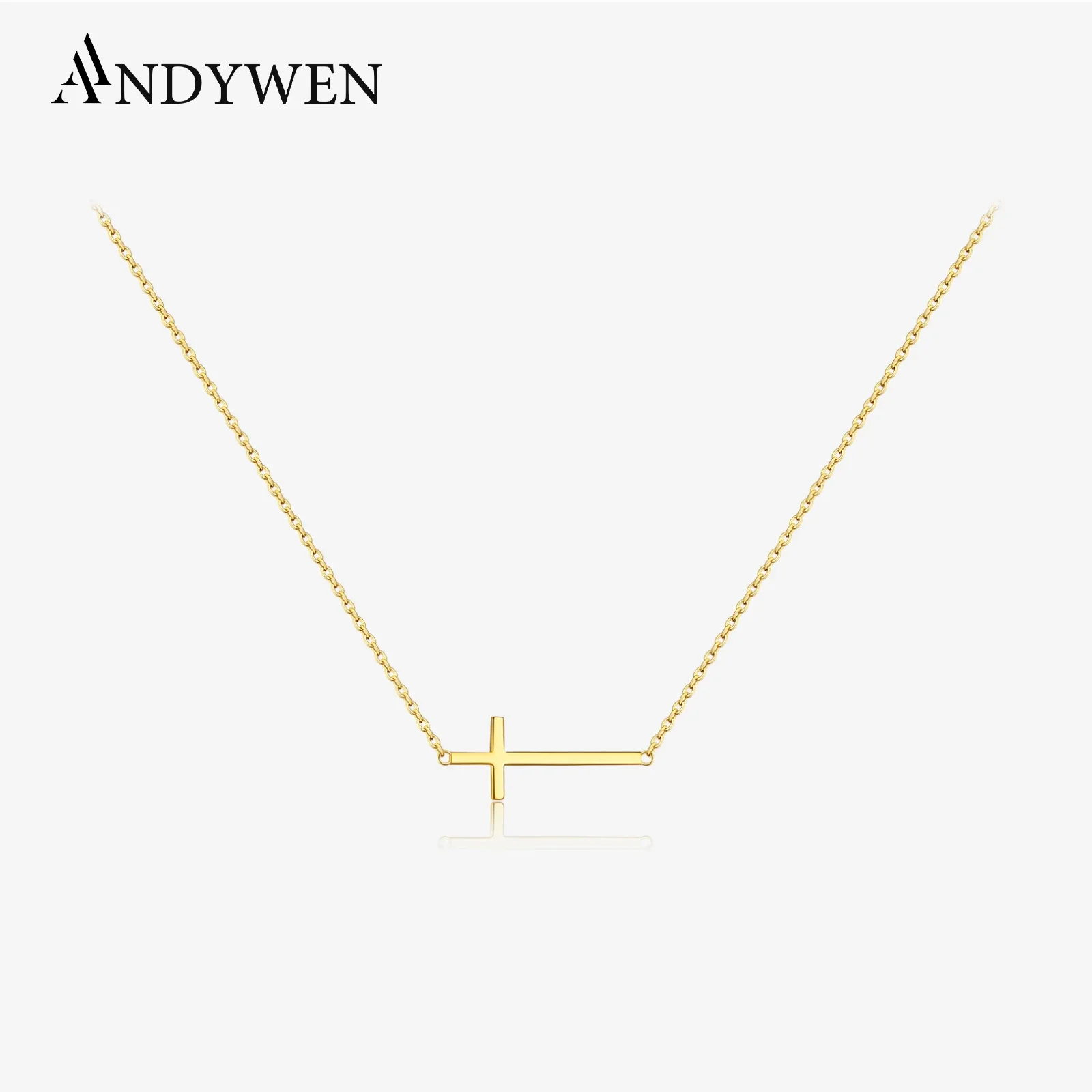 ANDYWEN стерлингового серебра 925 пробы, крошечное ожерелье с крестом для женщин, колье с крестом на боковой стороне, индивидуальный подарок для нее, изящные ювелирные изделия
ANDYWEN стерлингового серебра 925 пробы, крошечное ожерелье с крестом для женщин, колье с крестом на боковой стороне, индивидуальный подарок для нее, изящные ювелирные изделия