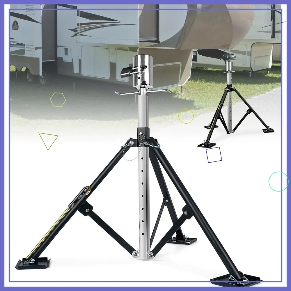 Heavy Duty 5th Wheel Tripod Stabilizer, Patented King Pin RV Stabilizer Adjustable 34"-59" Easy Storage
Heavy Duty 5th Wheel Tripod Stabilizer, Patented King Pin RV Stabilizer Adjustable 34"-59" Easy Storage