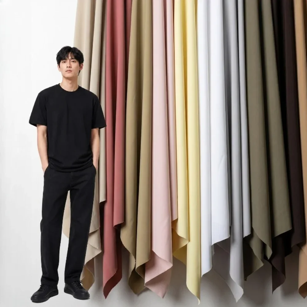 Solid Color Skin Friendly Liquid Cotton Fabric for Breathable Dress Shirt Pants Spring Autumn Apparel Diy Sewing Fabrics Cloth
Solid Color Skin Friendly Liquid Cotton Fabric for Breathable Dress Shirt Pants Spring Autumn Apparel Diy Sewing Fabrics Cloth
