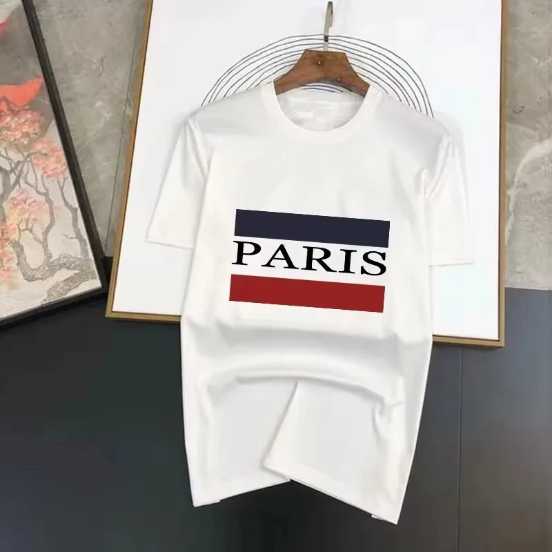 Paris Summer Luxury Brand T-shirt Men's and Women's Short Sleeved Tops Solid Color Fashion Casual Graphic Print Tshirt Clothes
Paris Summer Luxury Brand T-shirt Men's and Women's Short Sleeved Tops Solid Color Fashion Casual Graphic Print Tshirt Clothes