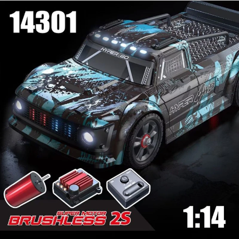 HYPER GO MJX14301 14302 14303 1/14 Радиоуправляемая машина Бесщеточный 2,4G Пульт дистанционного управления 4WD Внедорожный 55 км/ч Высокоскоростной радиоуправляемый автомобиль Грузовик Игрушка для хобби
HYPER GO MJX14301 14302 14303 1/14 Радиоуправляемая машина Бесщеточный 2,4G Пульт дистанционного управления 4WD Внедорожный 55 км/ч Высокоскоростной радиоуправляемый автомобиль Грузовик Игрушка для хобби