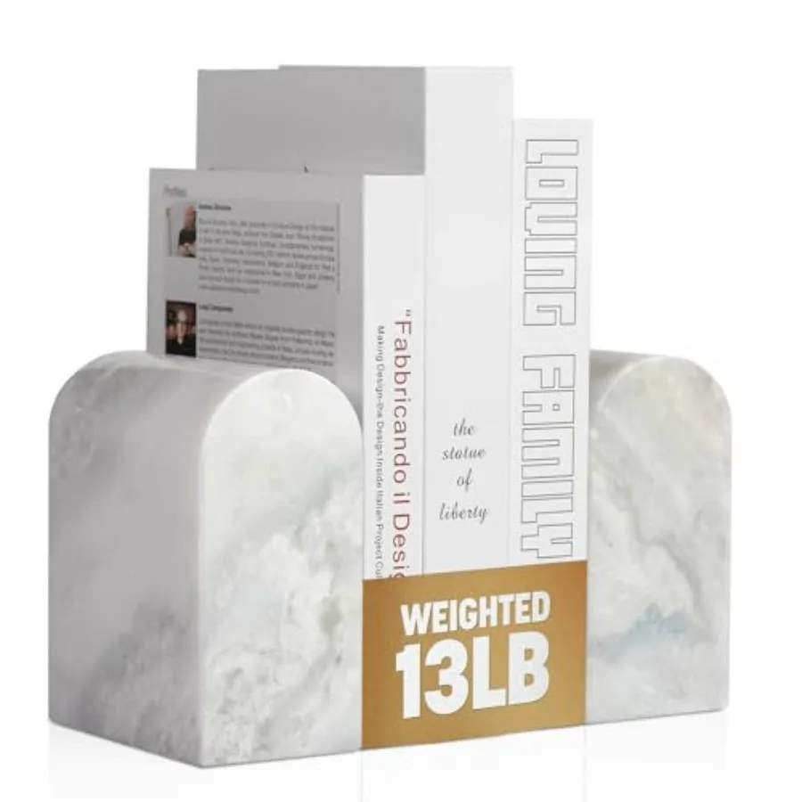 African Natural Marble Bookends for Shelves, Non-Slip Book Ends, S Ultra Heavy Duty Marble Book Holder Organizer, Apartment Dec
African Natural Marble Bookends for Shelves, Non-Slip Book Ends, S Ultra Heavy Duty Marble Book Holder Organizer, Apartment Dec