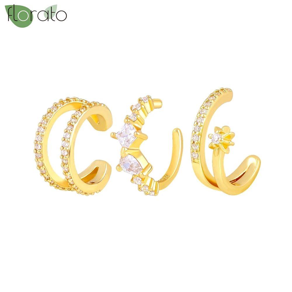 1Pc Sparkling Exquisite Crystal Zirconia Ear Cuff Earrings for Woman Non Piercing Gold Color Clip Earrings Fashion Jewelry Gift
1Pc Sparkling Exquisite Crystal Zirconia Ear Cuff Earrings for Woman Non Piercing Gold Color Clip Earrings Fashion Jewelry Gift