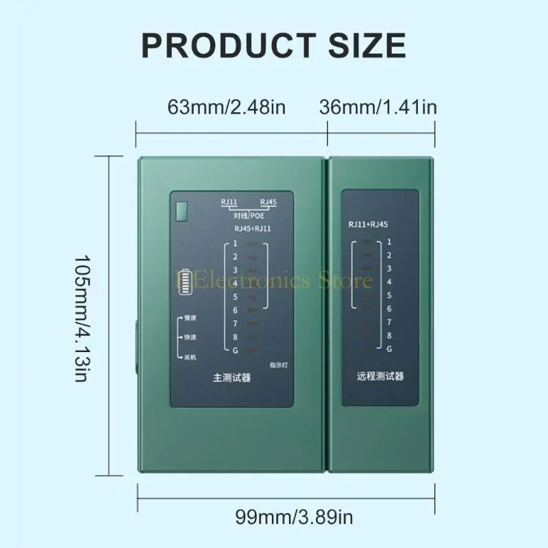 B03C Multifunction Ethernet Cable Tester Cable Mapper for RJ45 RJ11 UTP STP Networking
B03C Multifunction Ethernet Cable Tester Cable Mapper for RJ45 RJ11 UTP STP Networking