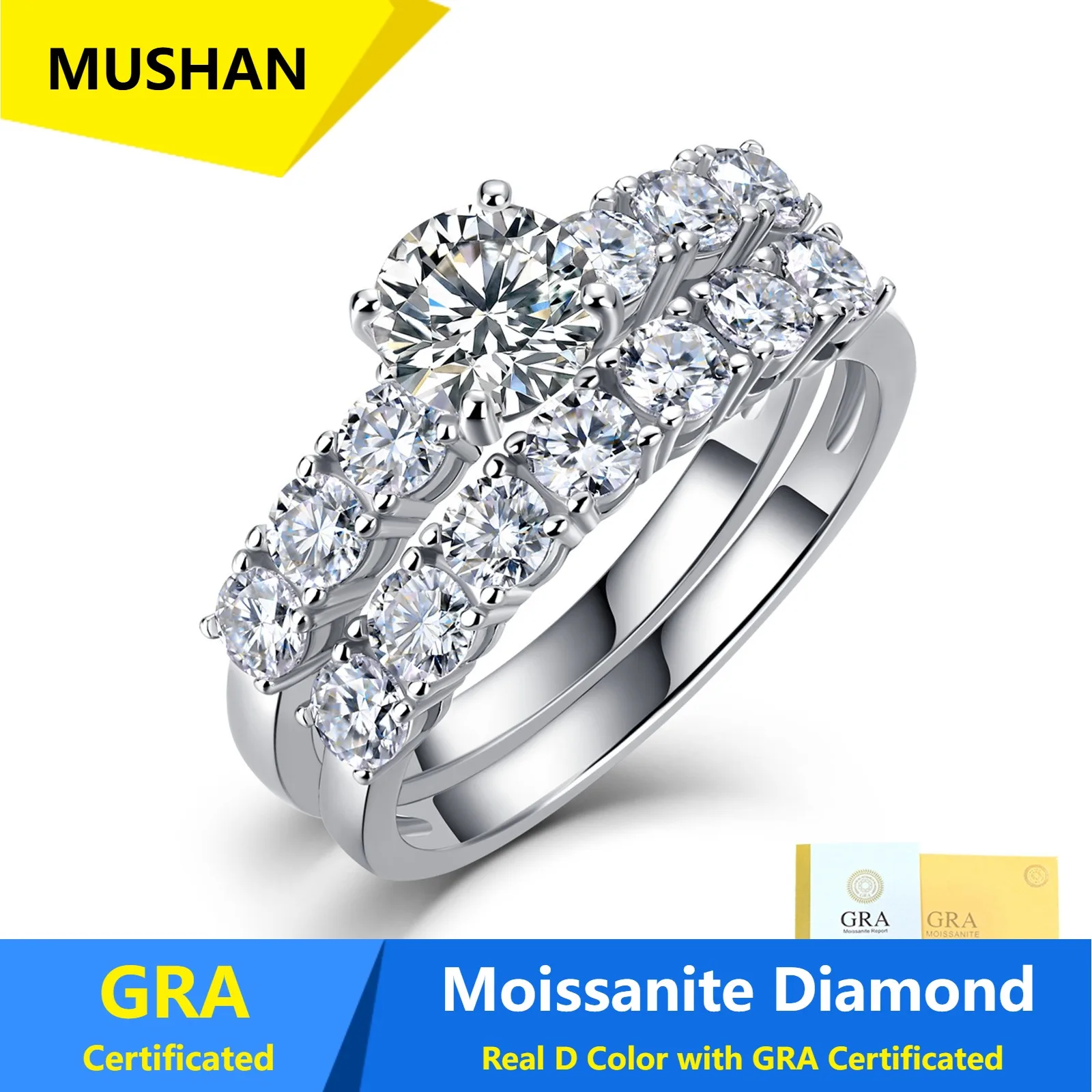 MUSHAN Luxury Jewelry 925 Sterling Silver Ring Band Women GRA Certificated Moissanite Diamond Emerald D Color Rings Fine Jewelry
MUSHAN Luxury Jewelry 925 Sterling Silver Ring Band Women GRA Certificated Moissanite Diamond Emerald D Color Rings Fine Jewelry