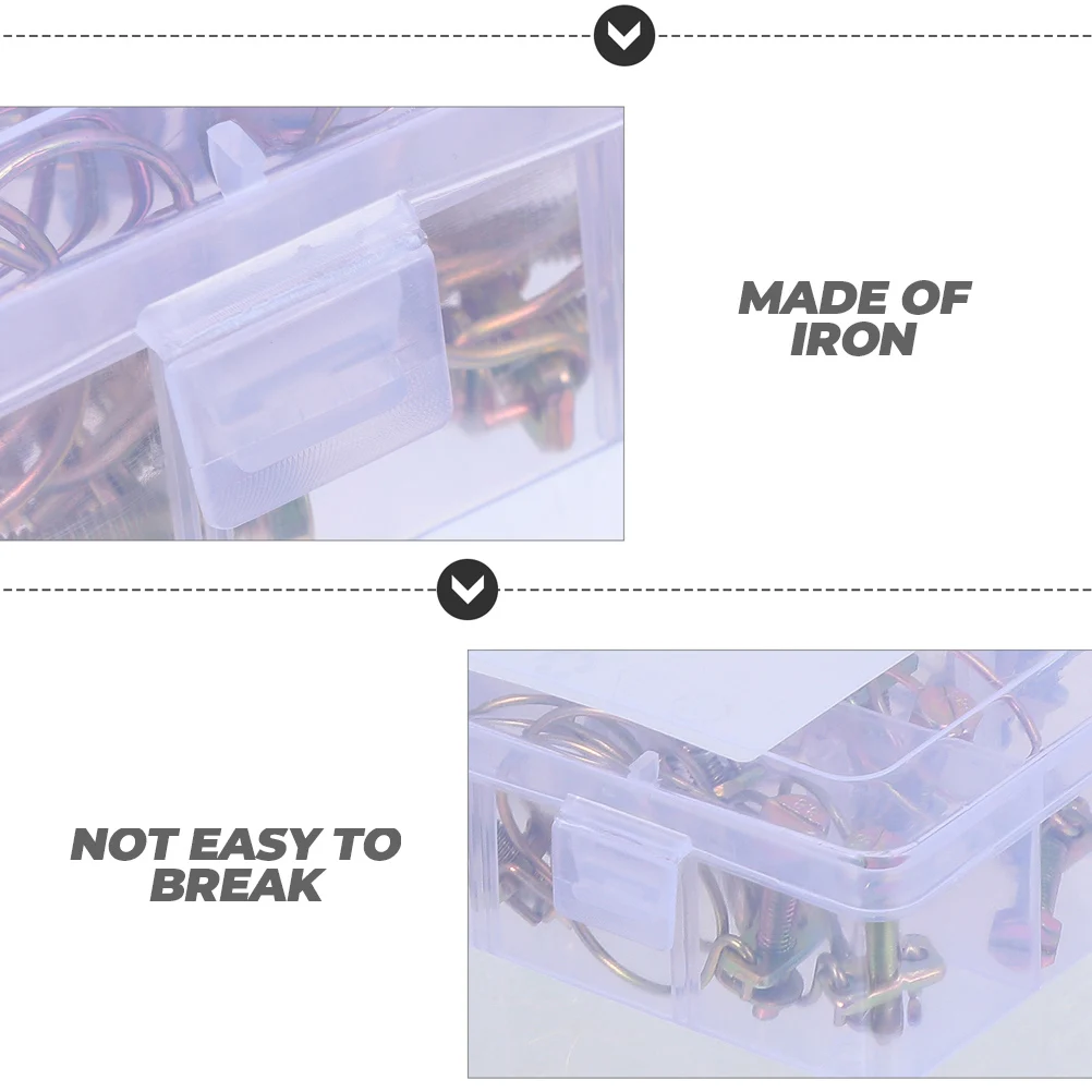 42 Pcs Double Wire Hose Clamp Tube Clip Oil Clamps Adjustable Iron Corrosion Resistance Long Fastening Industrial Home Use Pipe
42 Pcs Double Wire Hose Clamp Tube Clip Oil Clamps Adjustable Iron Corrosion Resistance Long Fastening Industrial Home Use Pipe