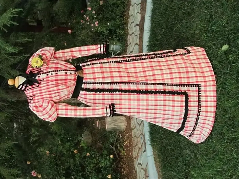 1890's Victorian Pink Plaid Women Dress Renaissance Historical Lady Clothing Vintage Royal Court Dress
1890's Victorian Pink Plaid Women Dress Renaissance Historical Lady Clothing Vintage Royal Court Dress
