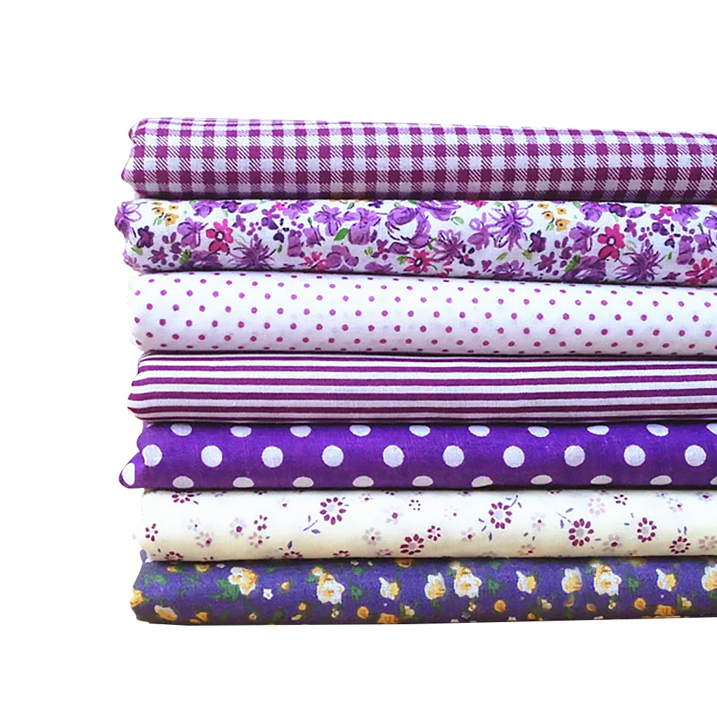 7pcs/set DIY Cotton Fabric Cloth Flower Printed Patchwork Sewing Quilting Purple Series 50*50CM
7pcs/set DIY Cotton Fabric Cloth Flower Printed Patchwork Sewing Quilting Purple Series 50*50CM