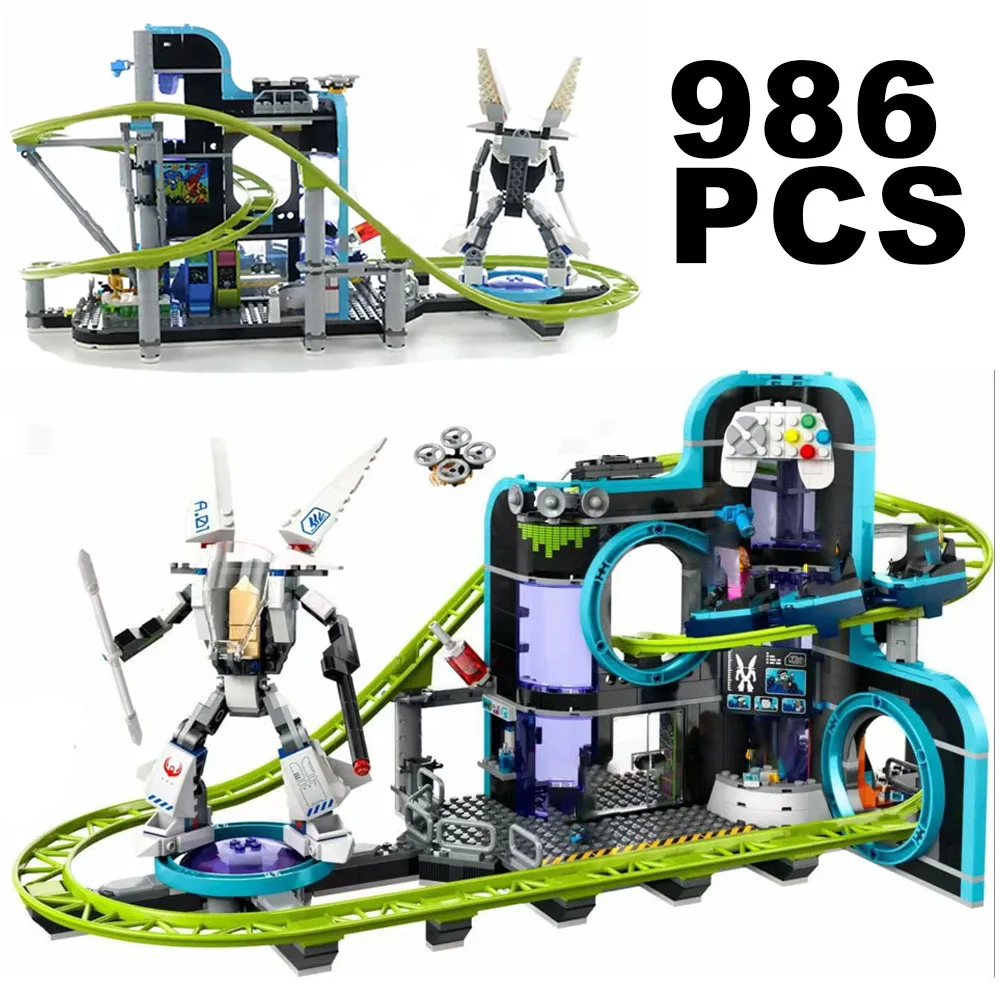 986PCS City Robot World Roller Coaster Amusement Park Building Blocks Video Game Center Bricks Toy Kid Adult For Birthday Gift
986PCS City Robot World Roller Coaster Amusement Park Building Blocks Video Game Center Bricks Toy Kid Adult For Birthday Gift