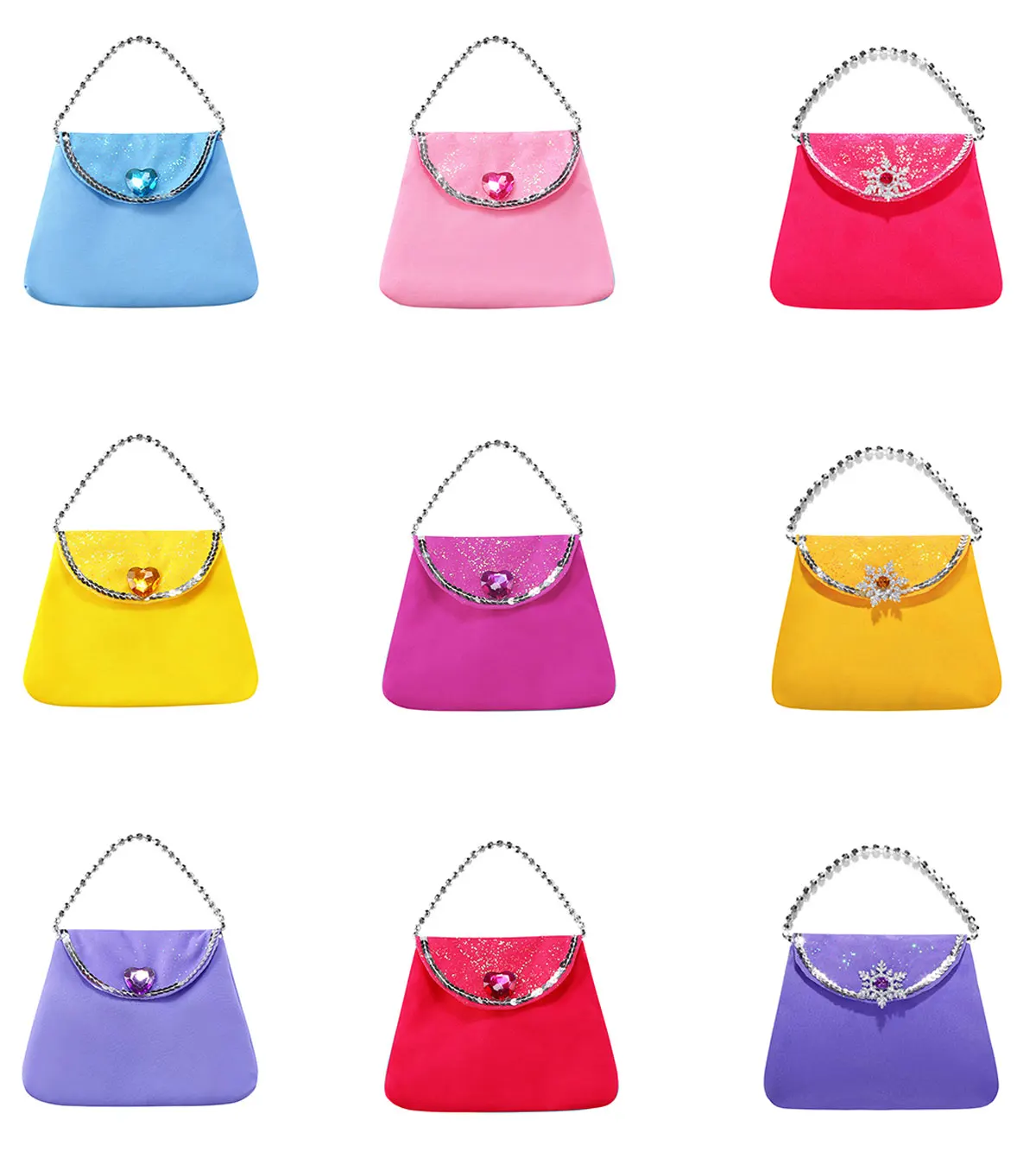 9 Colors Girls Princess Handbag Set - Sparkly Rhinestone Handle Decor Purse for Kids Birthday Party Cosplay Dress Up Accessories
9 Colors Girls Princess Handbag Set - Sparkly Rhinestone Handle Decor Purse for Kids Birthday Party Cosplay Dress Up Accessories