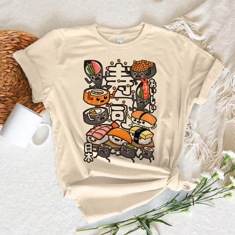 Sushi t shirt women summer Japanese Tee girl harajuku funny streetwear clothing
Sushi t shirt women summer Japanese Tee girl harajuku funny streetwear clothing