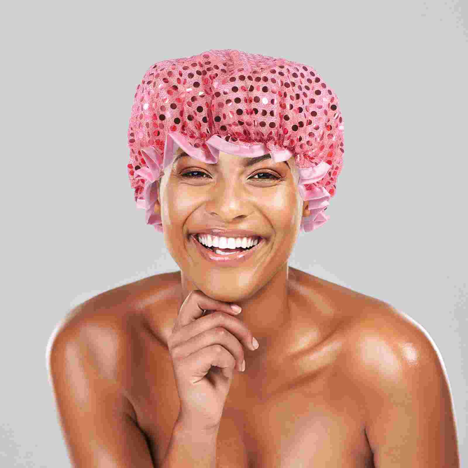 Waterproof Shower Cap Large for Women Reusable Hats Bonnet Hair Sequin Cloth & Peva Miss
Waterproof Shower Cap Large for Women Reusable Hats Bonnet Hair Sequin Cloth & Peva Miss