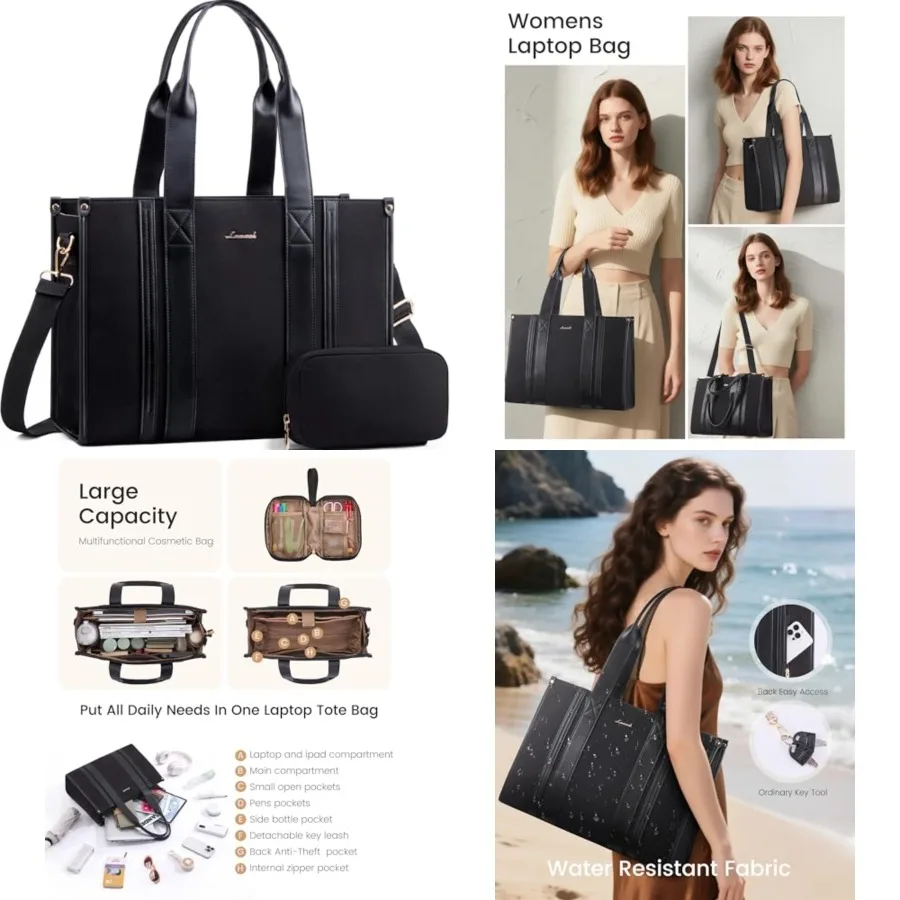 laptop bag for women large Lightweight canvas work tote bags with Clutch Purse water resistant computer bags for laptops for wo
laptop bag for women large Lightweight canvas work tote bags with Clutch Purse water resistant computer bags for laptops for wo