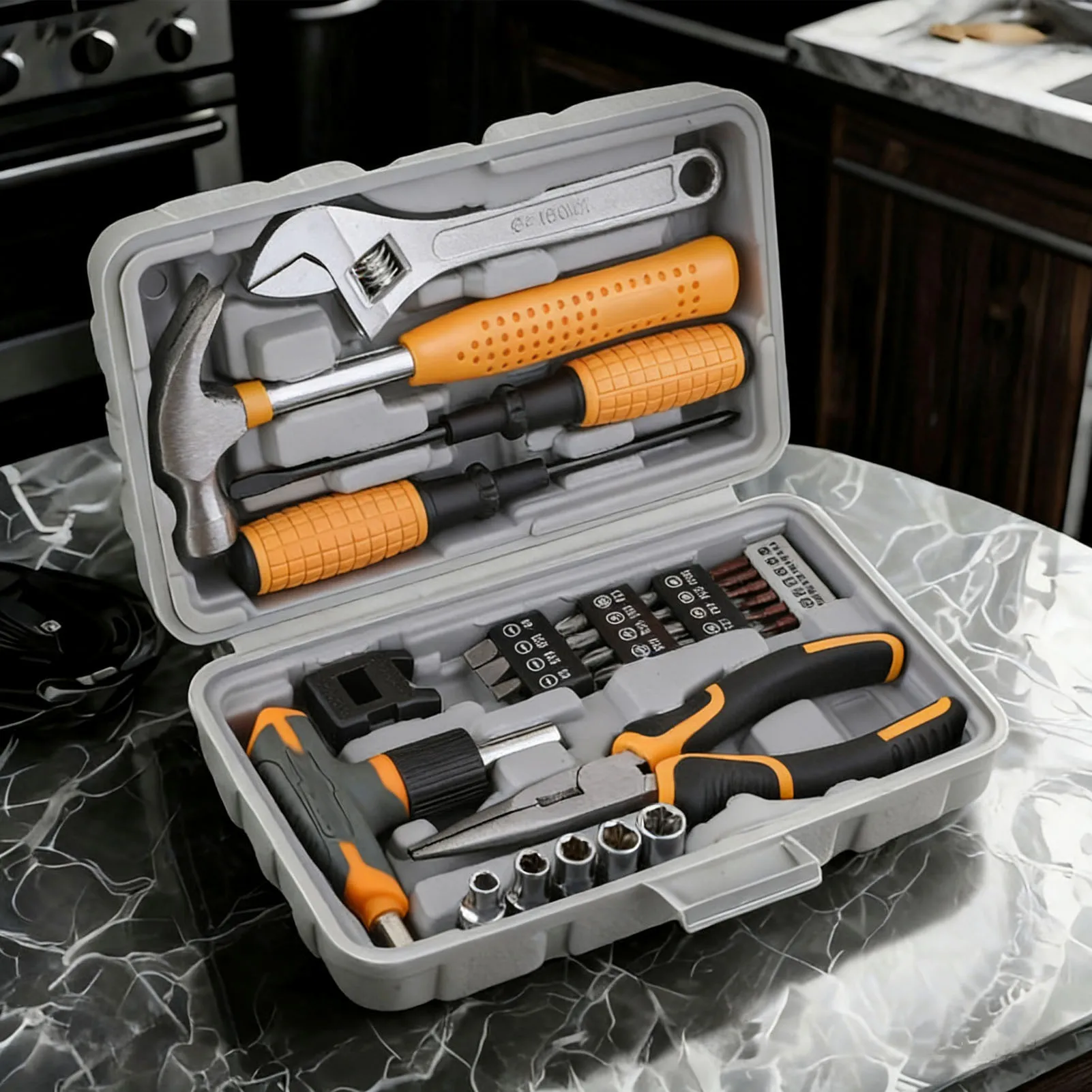 Magnetic T Handle Ratchet Wrench and Screwdriver Set Home Repair Tool Kit for Household DIY Mechanical Repairs
Magnetic T Handle Ratchet Wrench and Screwdriver Set Home Repair Tool Kit for Household DIY Mechanical Repairs