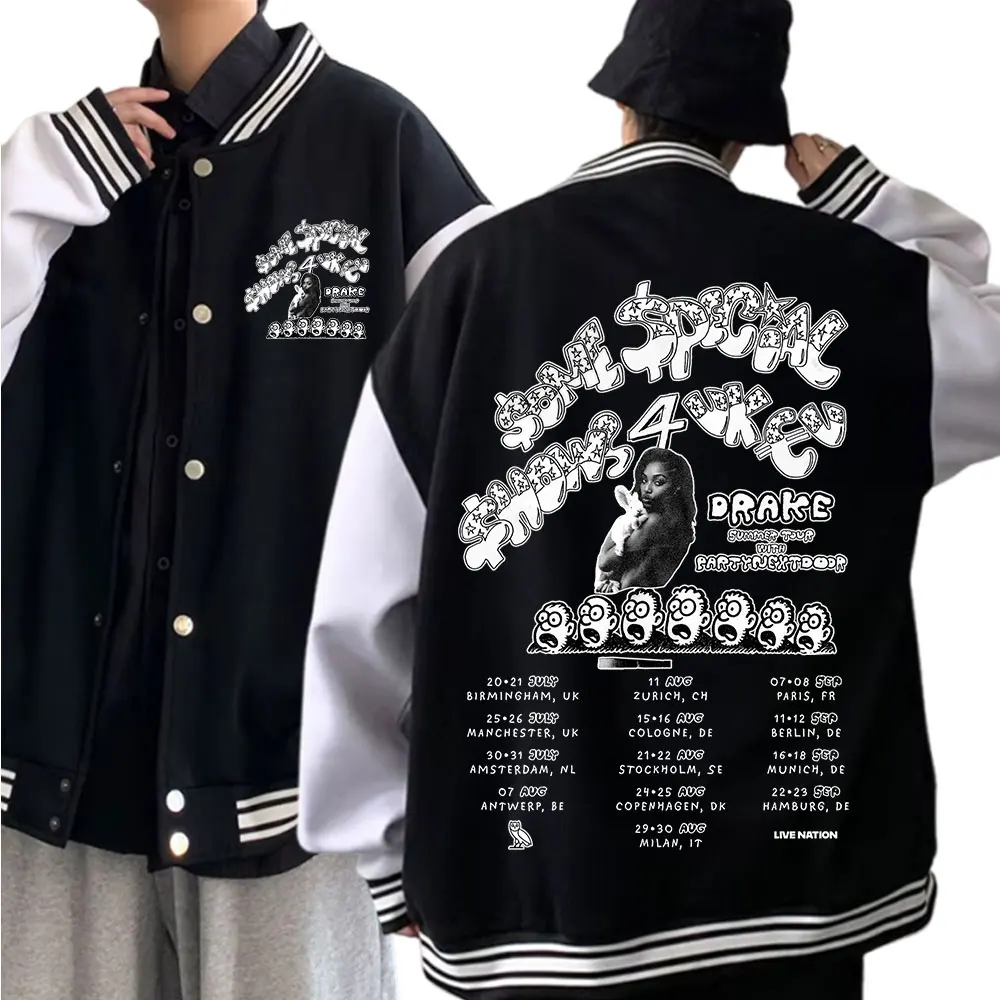 Drake-Music Tour 2025 Baseball Uniform Hoodie Jacket Unisex Harajuku Baseball Jacket Coat Topscoat for Men
Drake-Music Tour 2025 Baseball Uniform Hoodie Jacket Unisex Harajuku Baseball Jacket Coat Topscoat for Men