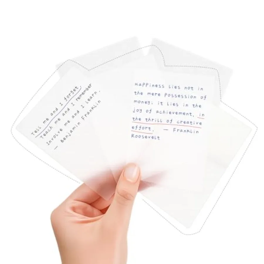 150 Sheets Clear Transparent Sticky Notes 3.7x 2.7 Waterproof Self-Stick for Office Home Notebook Meeting Easy to Post Suitable
150 Sheets Clear Transparent Sticky Notes 3.7x 2.7 Waterproof Self-Stick for Office Home Notebook Meeting Easy to Post Suitable