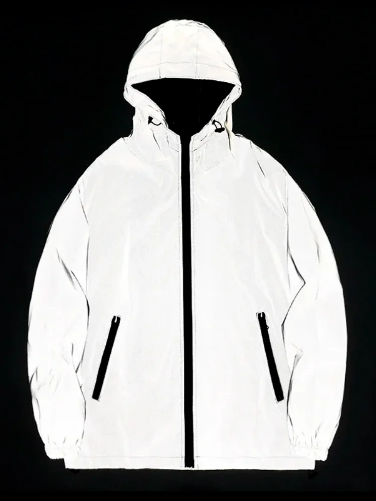 Men's Hip Hop Waterproof Windbreaker Hooded Jacket Night Reflective Double Fabric Zipper Coats Outwear for Dancer
Men's Hip Hop Waterproof Windbreaker Hooded Jacket Night Reflective Double Fabric Zipper Coats Outwear for Dancer