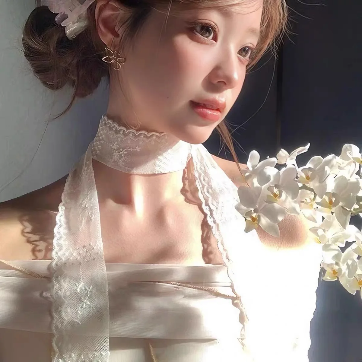 Кружевной шарф-лента для женщин: элегантный длинный шейный платок для весны, универсальный аксессуар для украшения шеи
Кружевной шарф-лента для женщин: элегантный длинный шейный платок для весны, универсальный аксессуар для украшения шеи