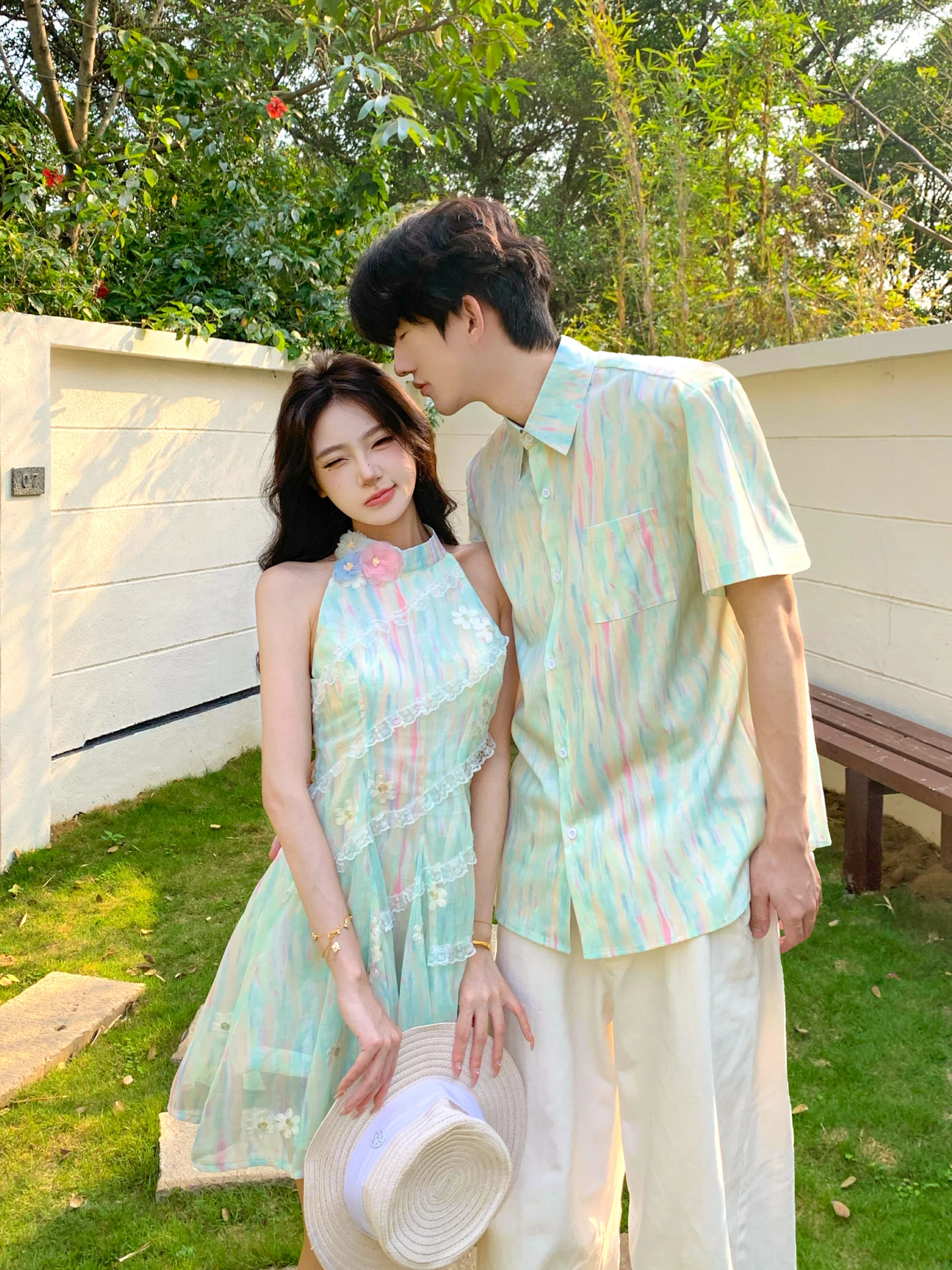 Couple's Summer Short Sleeve Shirt Dress Slimming Beach Vacation Style Women's One Dress One Skirt Standard Fit Dyed Fabric
Couple's Summer Short Sleeve Shirt Dress Slimming Beach Vacation Style Women's One Dress One Skirt Standard Fit Dyed Fabric