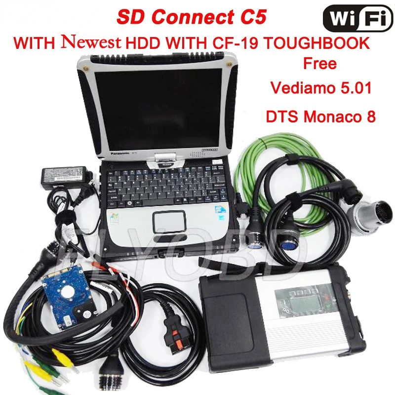 New MB Star C5 Auto Diagnostic Tool With Software SSD C5 With laptop CF-19 i5 Toughbook Ready to Work For Car Truck
New MB Star C5 Auto Diagnostic Tool With Software SSD C5 With laptop CF-19 i5 Toughbook Ready to Work For Car Truck