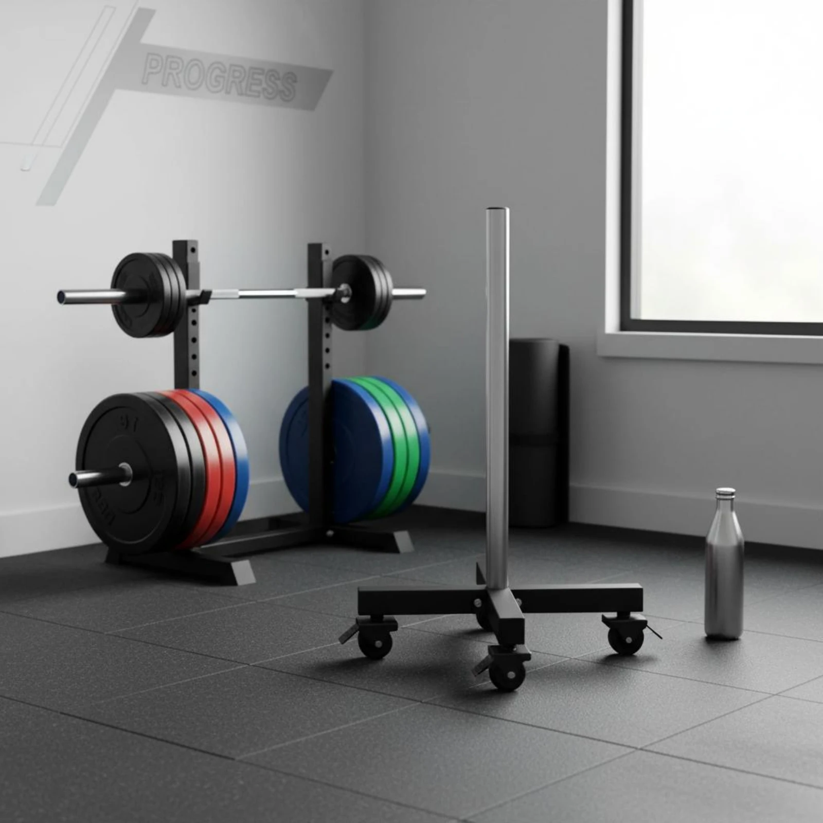 Barbell Plate Storage Carrier High Capacity Wheeled Plate Tree Weight Tree Rack Space-Saving Design Fitness Equipment
Barbell Plate Storage Carrier High Capacity Wheeled Plate Tree Weight Tree Rack Space-Saving Design Fitness Equipment
