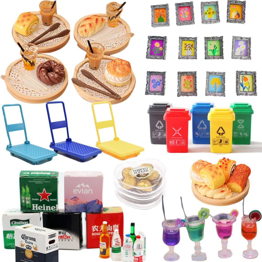 Mini Food Models Small Cart,Dollhouse Accessories,babi Cocktail,Picture Frame For 1/6 Doll,Toys To Girls,Festival Christmas Gift
Mini Food Models Small Cart,Dollhouse Accessories,babi Cocktail,Picture Frame For 1/6 Doll,Toys To Girls,Festival Christmas Gift