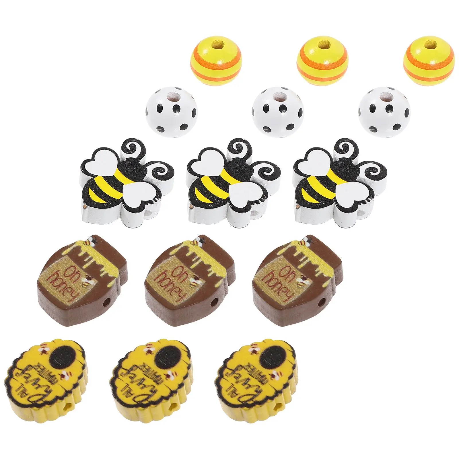 15 Pcs Wooden Beads Garland Craft Supplies Honey Bee Theme Necklace DIY Accessories Bright Colors Durable Wood Material
15 Pcs Wooden Beads Garland Craft Supplies Honey Bee Theme Necklace DIY Accessories Bright Colors Durable Wood Material