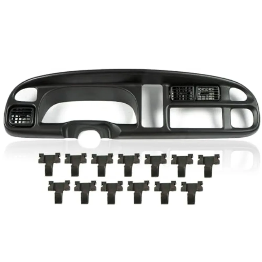 Dash Board Bezel Cover w/Vents Compatible with 1500 2500 3500 ABS Plastic Instrument Panel Cover OE Replacement 5GK51DX9AA, 5EU
Dash Board Bezel Cover w/Vents Compatible with 1500 2500 3500 ABS Plastic Instrument Panel Cover OE Replacement 5GK51DX9AA, 5EU
