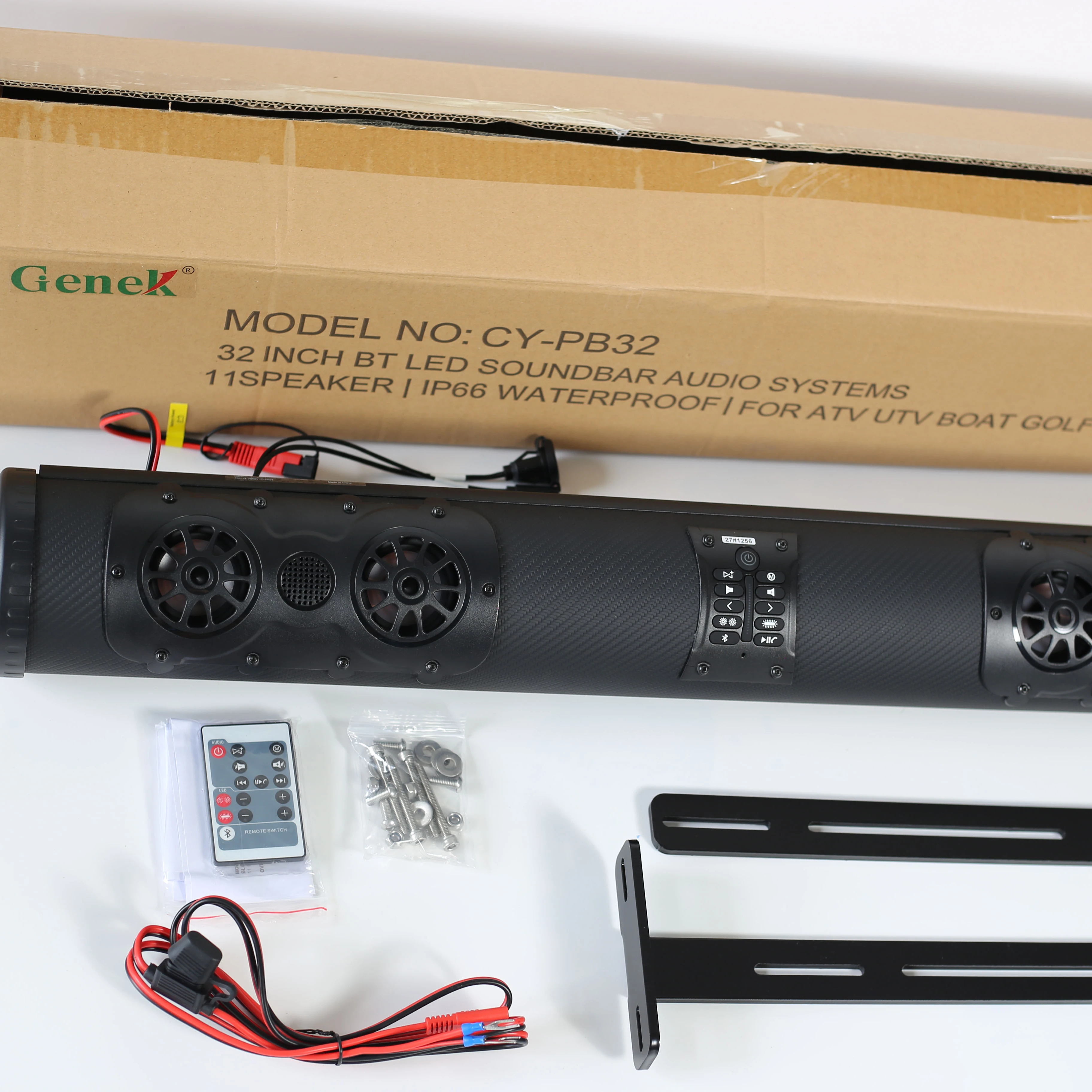 32 Inch RGB UTV Sound Bar Waterproof Blue Tooth W/Multicolor Lights Soundbar for UTV ATV Golf Cart
32 Inch RGB UTV Sound Bar Waterproof Blue Tooth W/Multicolor Lights Soundbar for UTV ATV Golf Cart