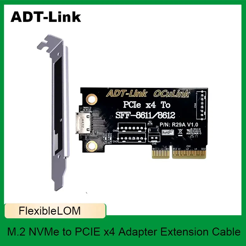 ADT-Link PCIE X4 4.0 External OCuLink To SFF 8611/ 8612 Adapter Card Expansion Convert Card for Chassis Gaming PC Accessories
ADT-Link PCIE X4 4.0 External OCuLink To SFF 8611/ 8612 Adapter Card Expansion Convert Card for Chassis Gaming PC Accessories
