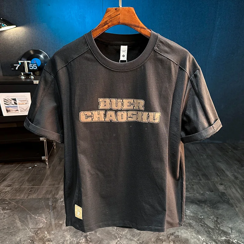 2025 New Style Summer Short sleeved T-shirt Men's Trendy Brand Loose Letter Printed Casual Top
2025 New Style Summer Short sleeved T-shirt Men's Trendy Brand Loose Letter Printed Casual Top