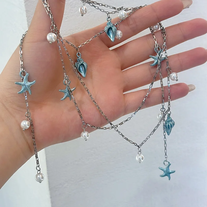 New Bestseller Cold Style Star Conch Pearl Tassel Long Shell Necklace Fashionable Unique Small Batch Exquisite Ladies Necklace
New Bestseller Cold Style Star Conch Pearl Tassel Long Shell Necklace Fashionable Unique Small Batch Exquisite Ladies Necklace