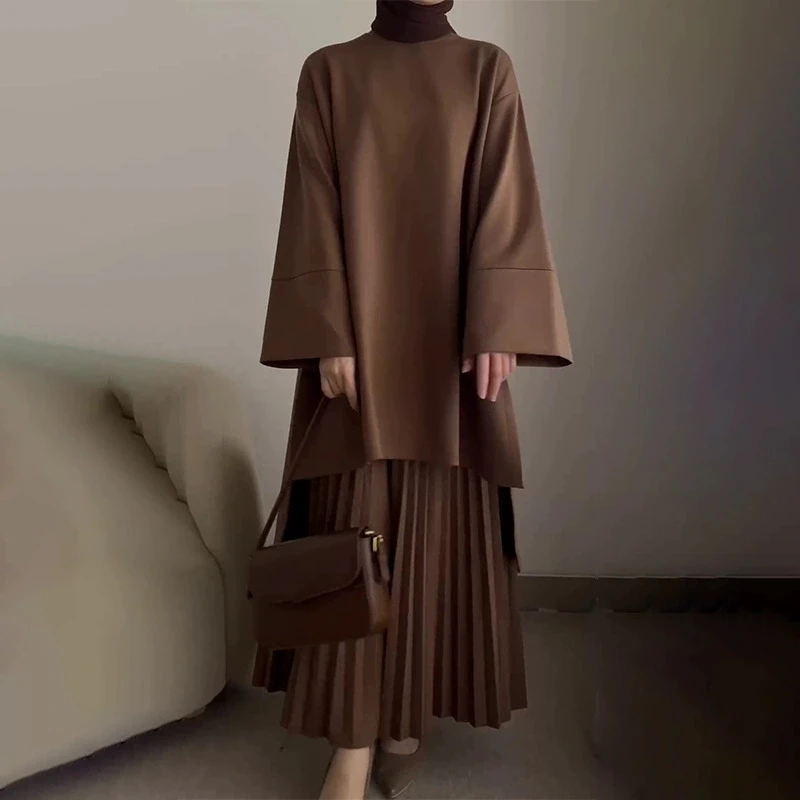 New Arrival Loose Top And Skirt Set Dubai Middle East Faion f-length Pleated Loose Fit Ensemble Women's Autumn Wear
New Arrival Loose Top And Skirt Set Dubai Middle East Faion f-length Pleated Loose Fit Ensemble Women's Autumn Wear