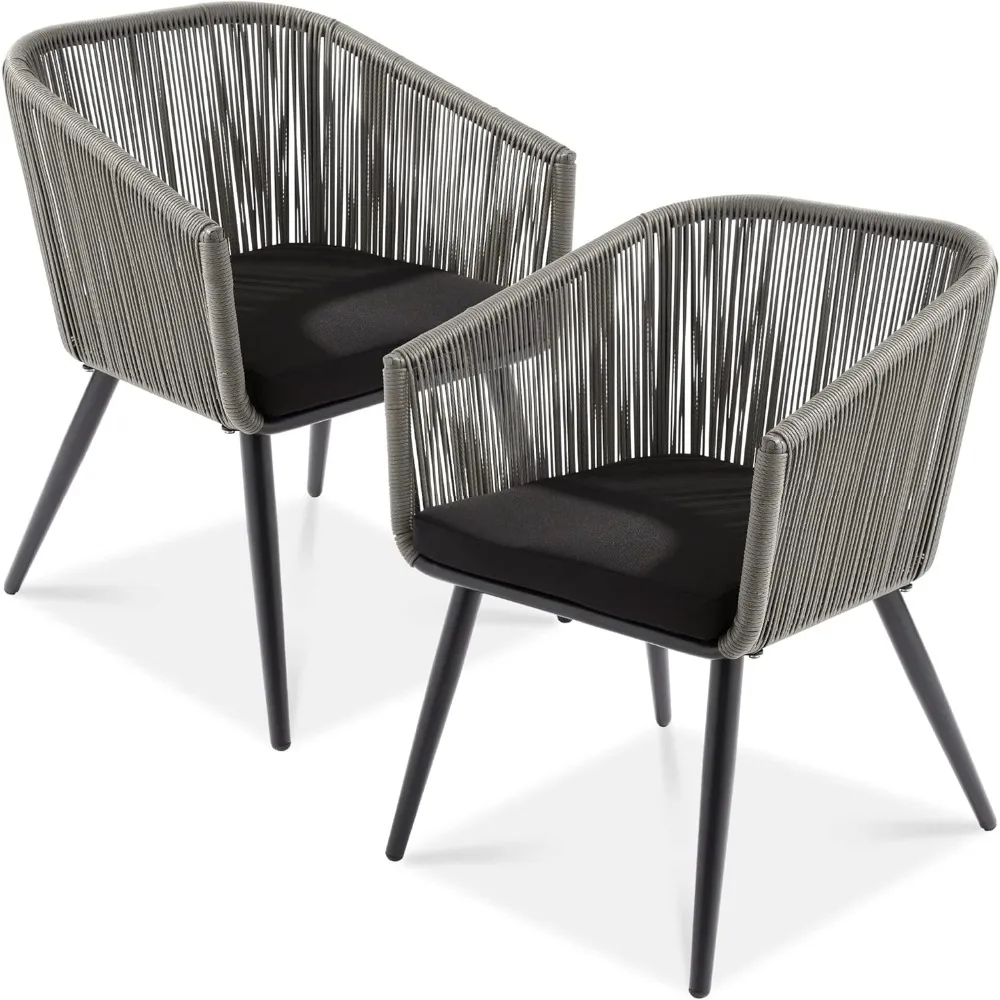 Set of 2 Patio Dining Chairs, Outdoor Seating Set for Backyard, Poolside, Balcony, Indoor Use W/Woven Wicker Design
Set of 2 Patio Dining Chairs, Outdoor Seating Set for Backyard, Poolside, Balcony, Indoor Use W/Woven Wicker Design