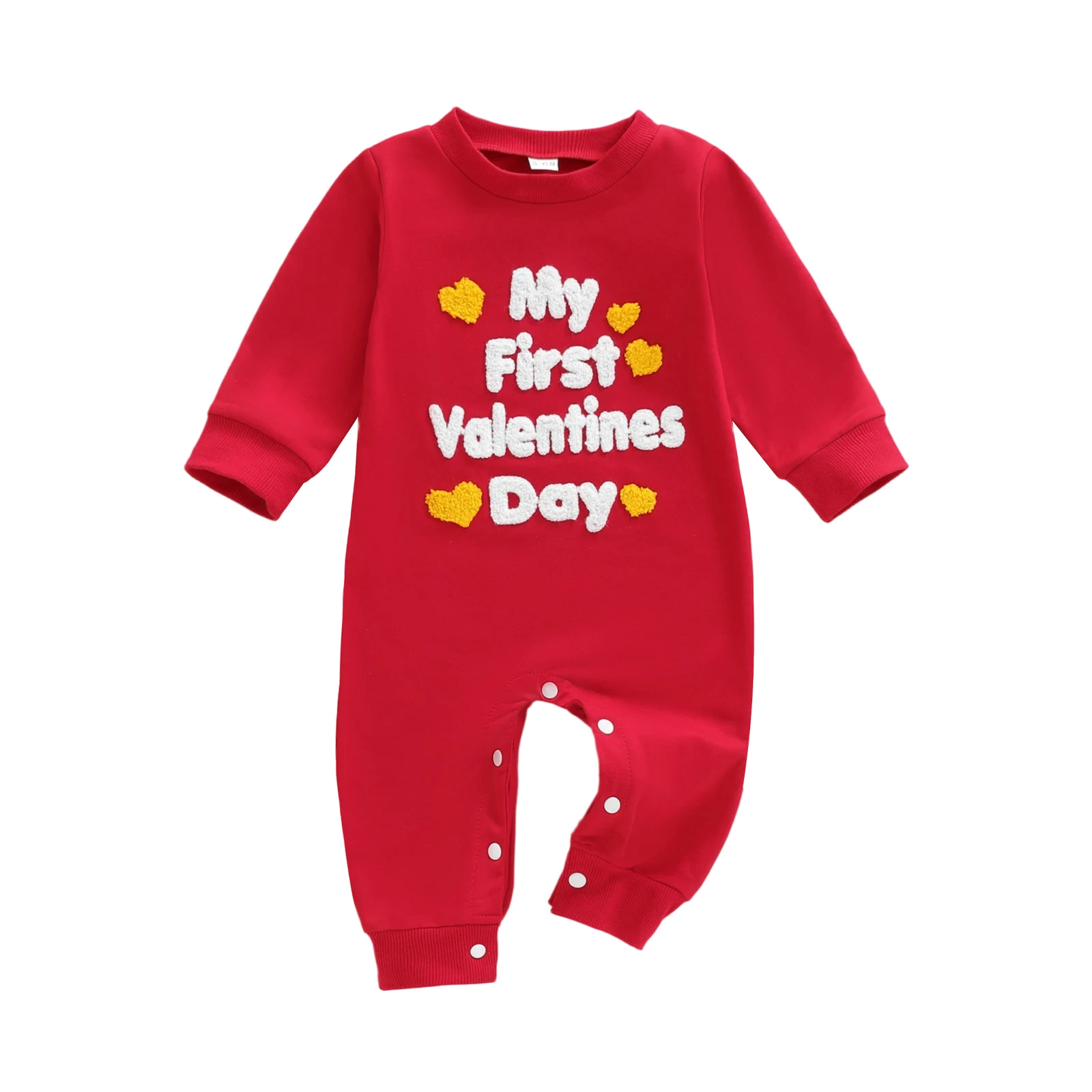 Детский комбинезон на первый день святого Валентина с вышивкой в виде сердца и длинными рукавами, круглым вырезом, полный рост
Детский комбинезон на первый день святого Валентина с вышивкой в виде сердца и длинными рукавами, круглым вырезом, полный рост
