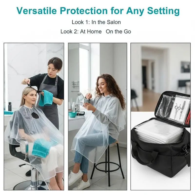 100 Pcs Disposable Hair Cutting Capes Hairdressing Waterproof Cloak Cape Home Dyeing Barbers Apron For Hair Salon Barbers
100 Pcs Disposable Hair Cutting Capes Hairdressing Waterproof Cloak Cape Home Dyeing Barbers Apron For Hair Salon Barbers