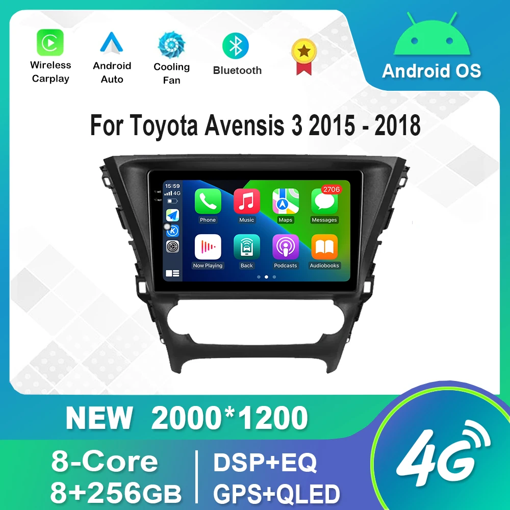 HD Touch Screen Android Auto Video Multimedia Player For Toyota Avensis 3 2015 - 2018 GPS 4G WiFi Bluetooth DSP
HD Touch Screen Android Auto Video Multimedia Player For Toyota Avensis 3 2015 - 2018 GPS 4G WiFi Bluetooth DSP