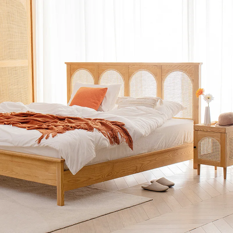 *s forRetro Minimalist Style Bedroom Furniture Set Ash Wood Rattan king Size Bed Queen Bed Frame Luxury*
*s forRetro Minimalist Style Bedroom Furniture Set Ash Wood Rattan king Size Bed Queen Bed Frame Luxury*