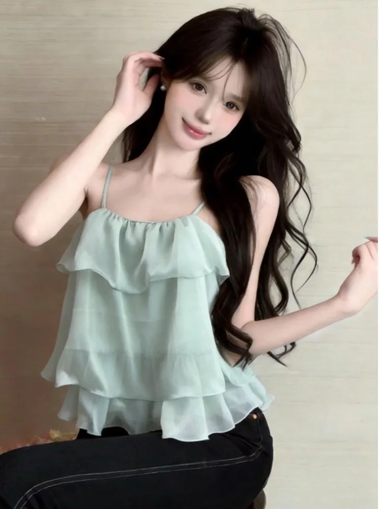 Summer New Fashion Slim Fit Women's Tank Top with Lace Design Breathable Outerwear Stylish Design City Walk Suitable Knitted
Summer New Fashion Slim Fit Women's Tank Top with Lace Design Breathable Outerwear Stylish Design City Walk Suitable Knitted