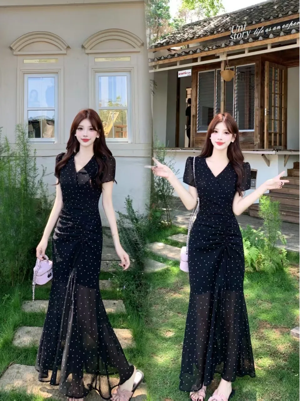 Summer 2026 plus Size V-Neck Polka Dot Drawstring Sleeveless Long Dress Slimming Effect French Style Breathable Skin-Friendly
Summer 2026 plus Size V-Neck Polka Dot Drawstring Sleeveless Long Dress Slimming Effect French Style Breathable Skin-Friendly