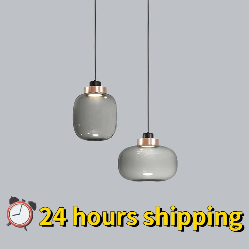 Modern Europe LED Grey Glass Pendant Light Lighting for Bedside Bedroom Kitchen Living Dining Room Bar Indoor Decor Hanging Lamp
Modern Europe LED Grey Glass Pendant Light Lighting for Bedside Bedroom Kitchen Living Dining Room Bar Indoor Decor Hanging Lamp