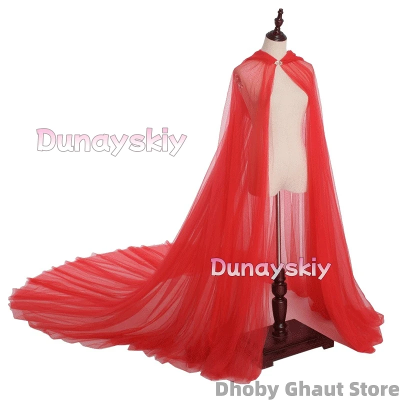 Women's Hooded Cloak Elegant Long Vintage Solid Color Tulle Cape Chic Black Red White Halloween Vampire Bride Cosplay Costume
Women's Hooded Cloak Elegant Long Vintage Solid Color Tulle Cape Chic Black Red White Halloween Vampire Bride Cosplay Costume