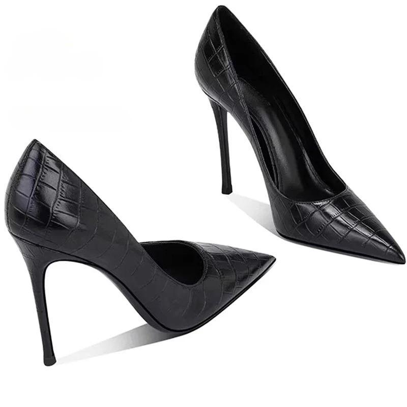 New Black Crocodile Skin High Heels 12cm 10cm 8cm Women's Shoes Thin Heels Pointed Toe Ladies Pumps Shallow Stiletto Party Shoes
New Black Crocodile Skin High Heels 12cm 10cm 8cm Women's Shoes Thin Heels Pointed Toe Ladies Pumps Shallow Stiletto Party Shoes