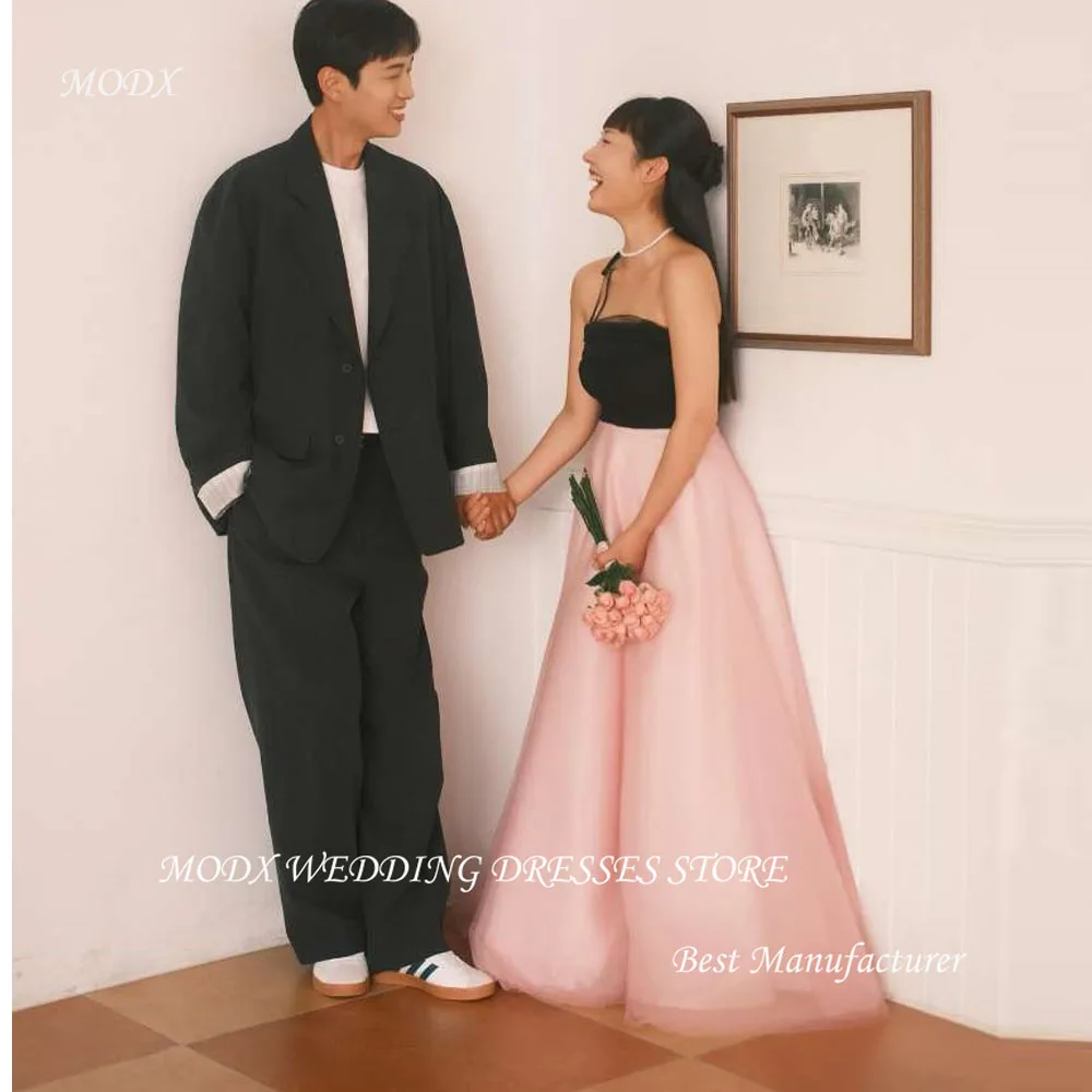 MODX Simple Black And Pink Tulle Wedding Dresses Photoshoot Strapless Floor Length Bridal Gowns Evening party Dress Corset Back
MODX Simple Black And Pink Tulle Wedding Dresses Photoshoot Strapless Floor Length Bridal Gowns Evening party Dress Corset Back